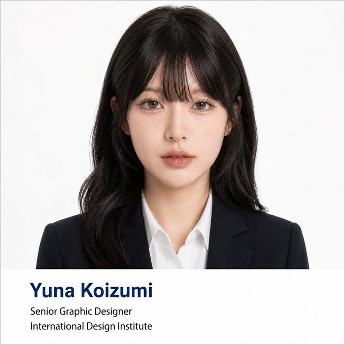 Please generate a formal business profile headshot poster based on the portrait photo I uploaded....