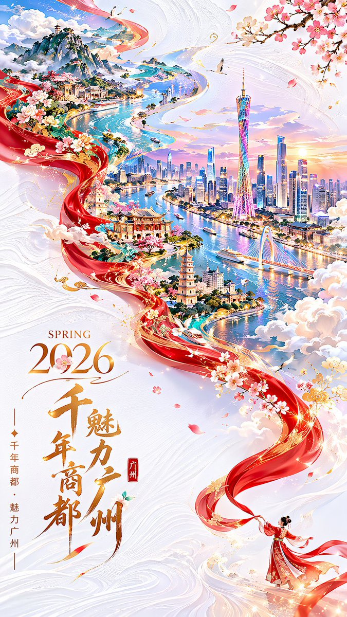 A festive yet elegant 2026 city promotional poster with a New Year celebratory atmosphere. Double...